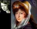 ce collage est fonde sur une peinture d'artiste francais Marie Louise Elisabeth Vigee-Lebrun.  Portrait d'une jeune femme, 1797.